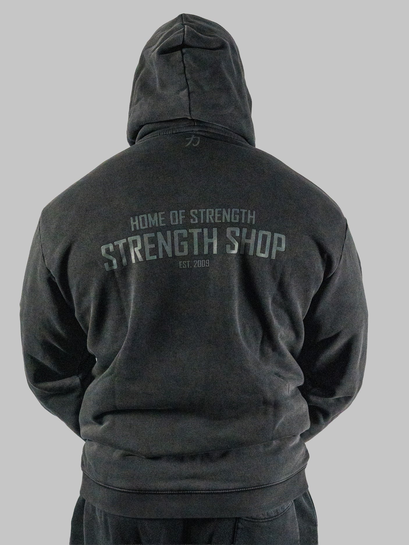 Home of Strength - Hoodie, Stone-Washed Grey