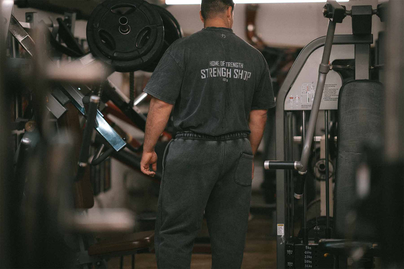 Home of Strength - Joggers, Stone-Washed Grey