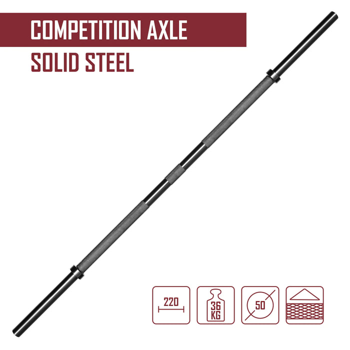 Solid Steel Competition Axle - 50mm Thick, 36kg