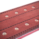 10mm Double Prong Buckle Belt - Wine Red - IPF Approved