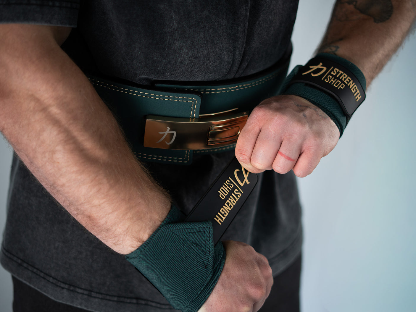 Zeus Wrist Wraps - Vintage Green - IPF Approved