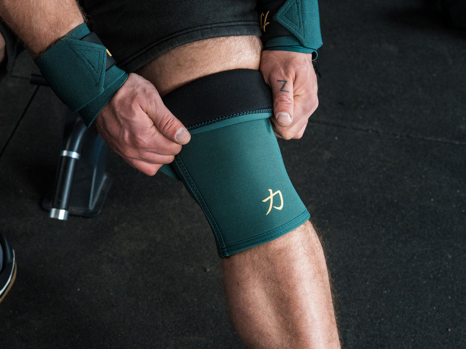 7mm Inferno Neoprene Knee Sleeves - Vintage Green - IPF Approved (Pair)
