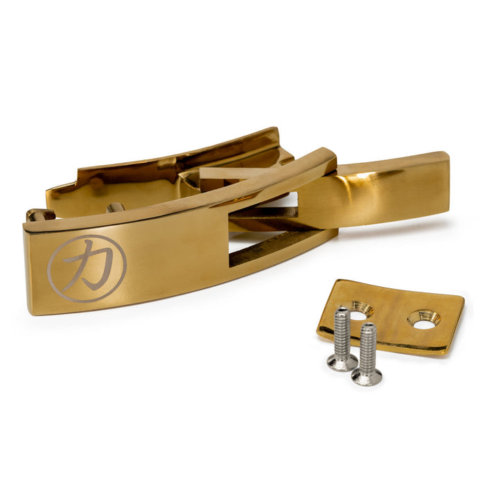 Steel Lever Buckle - Gold w/lifetime warranty