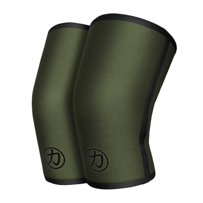 7mm Inferno Neoprene Knee Sleeves - Green - IPF Approved (Pair)
