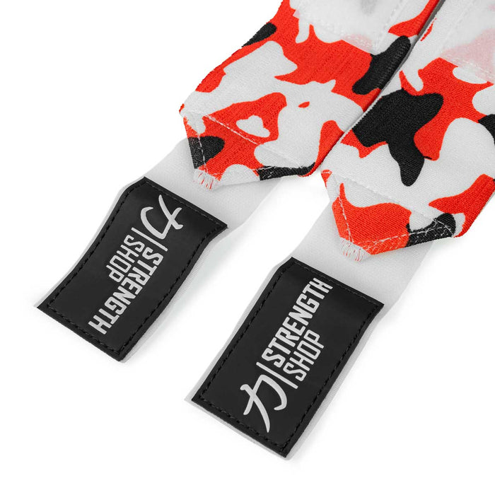 Zeus Wrist Wraps - Red/White/Black Camo - IPF Approved