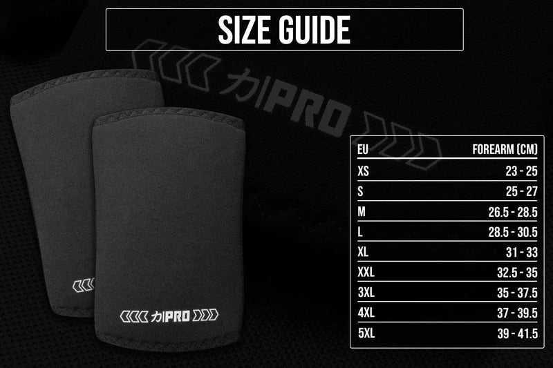7mm Pro Lite Elbow Sleeves - Hybrid Extra Stiff/Regular Neoprene - Finalrep Approved
