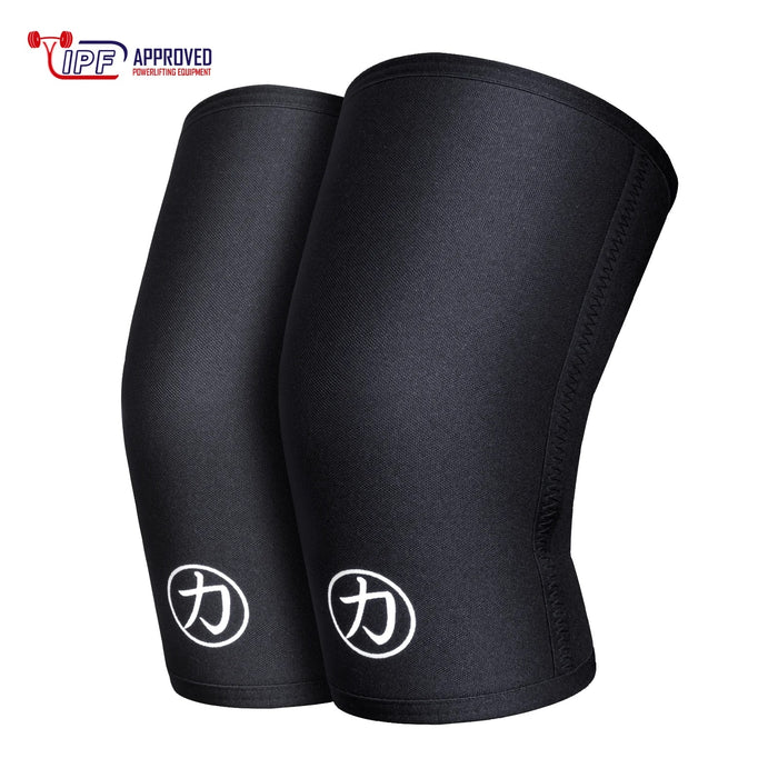 7mm Inferno Neoprene Knee Sleeves - Black - IPF Approved (Pair)