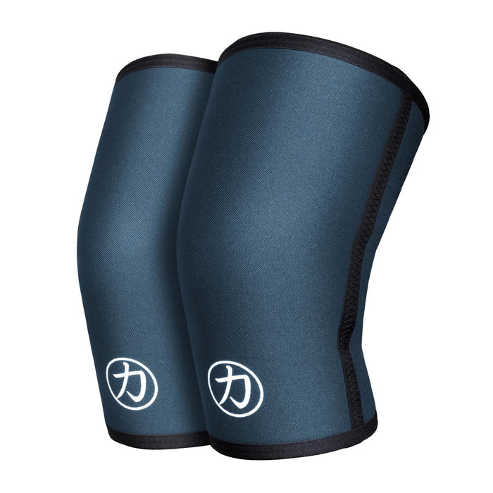 7mm Inferno Neoprene Knee Sleeves - Blue-Grey - IPF Approved (Pair)