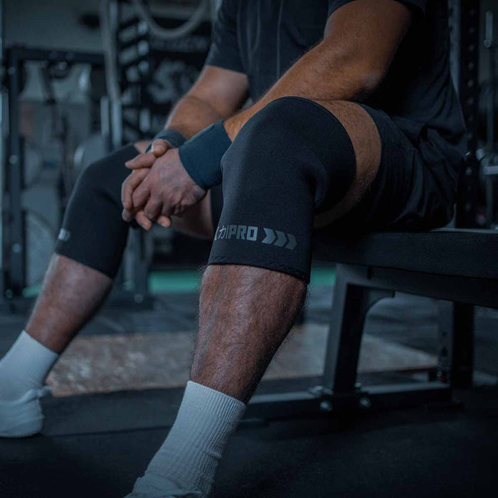 7mm Inferno PRO Knee Sleeves - Extra Stiff Neoprene - Stealth - IPF APPROVED
