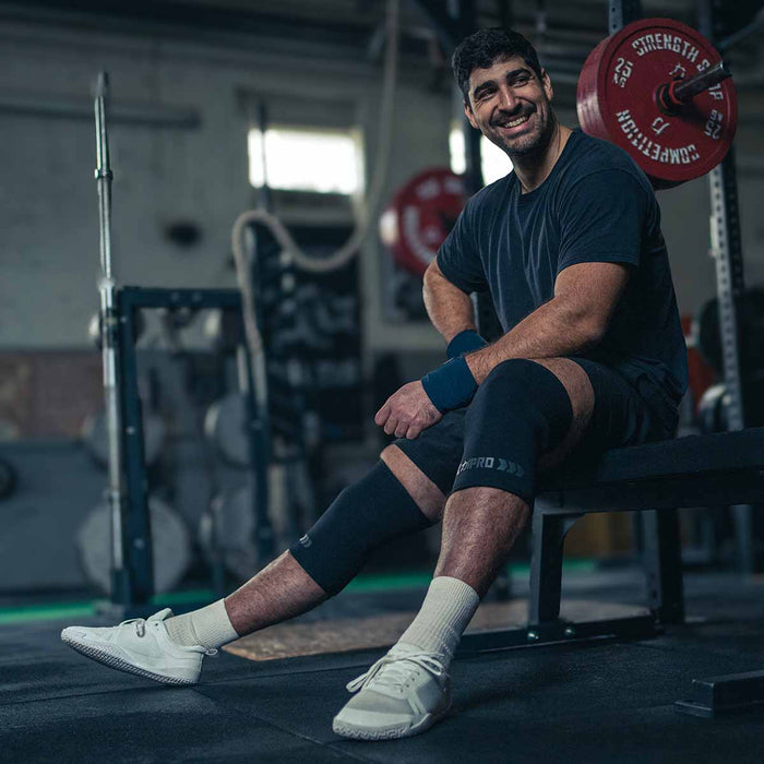 7mm Inferno PRO Knee Sleeves - Extra Stiff Neoprene - Stealth - IPF APPROVED