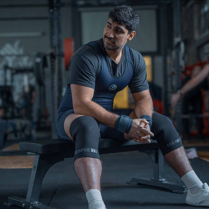 7mm Inferno PRO Knee Sleeves - Extra Stiff Neoprene - Stealth - IPF APPROVED