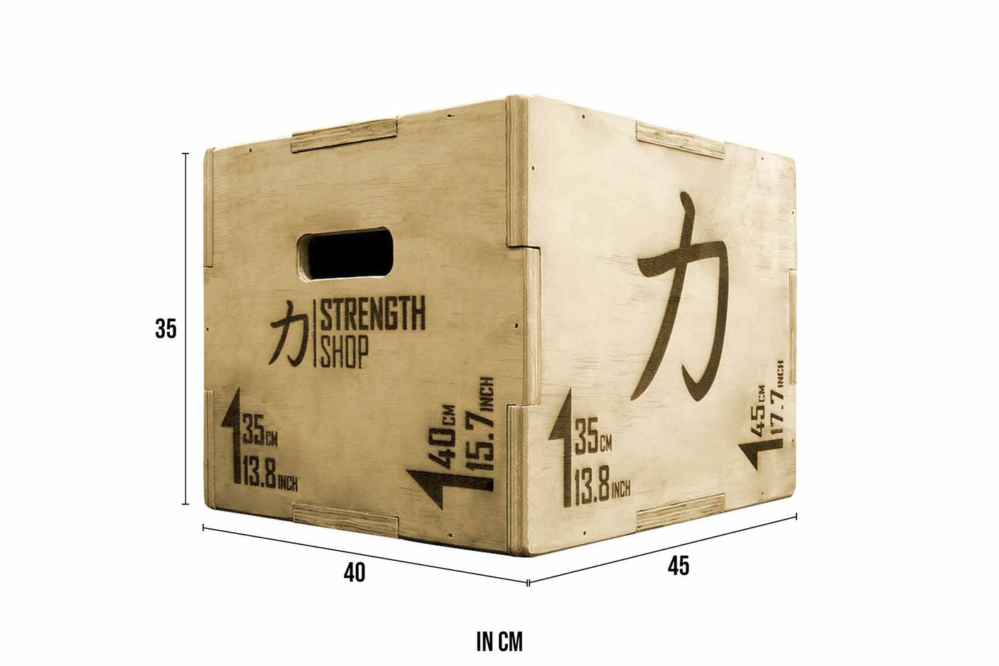 Wooden Plyo Box - 45cm x 40cm x 35cm