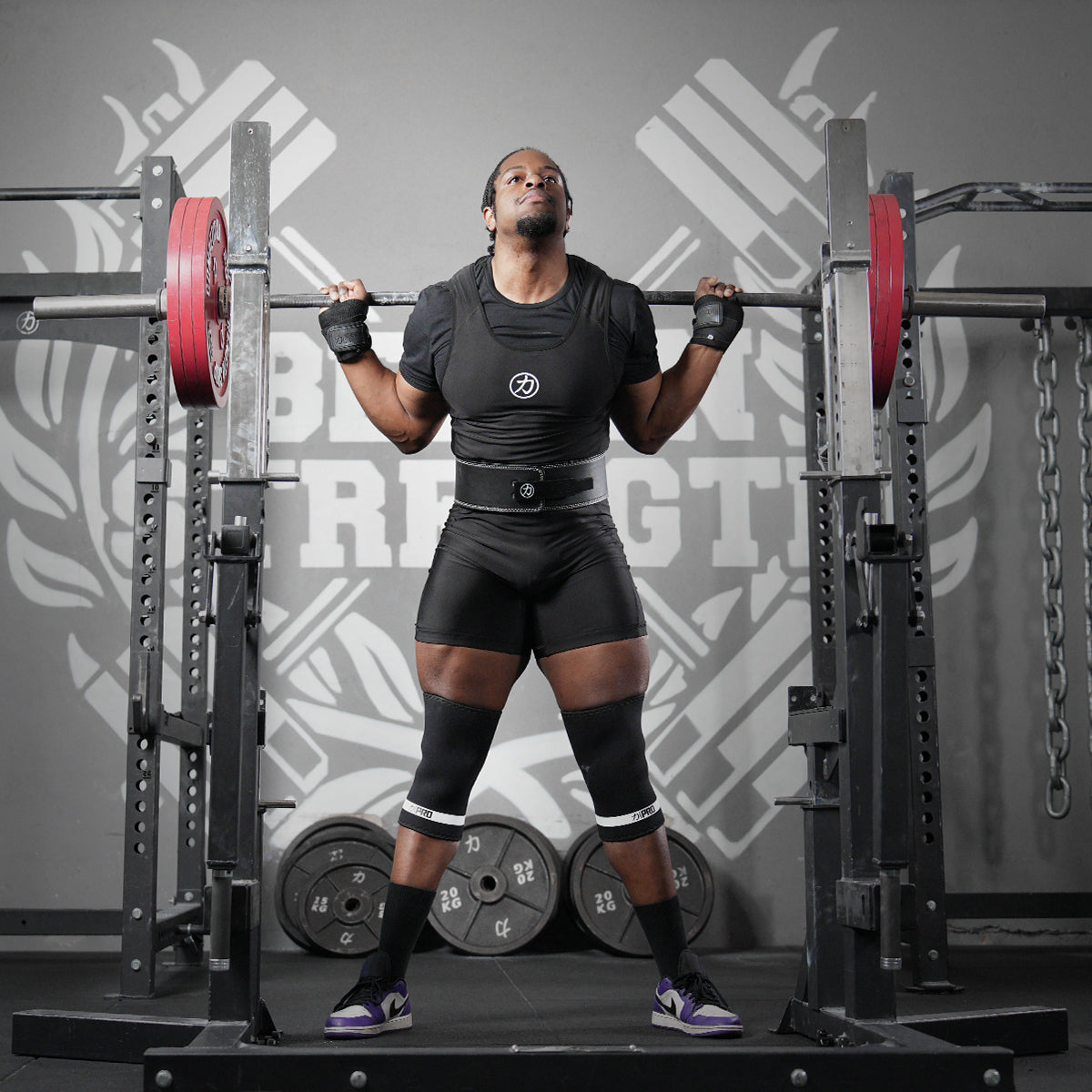 7mm Inferno PRO Knee Sleeves - Extra Stiff Neoprene - Black - IPF APPROVED - ONLY SIZE 2XS, 4XL & 5XL