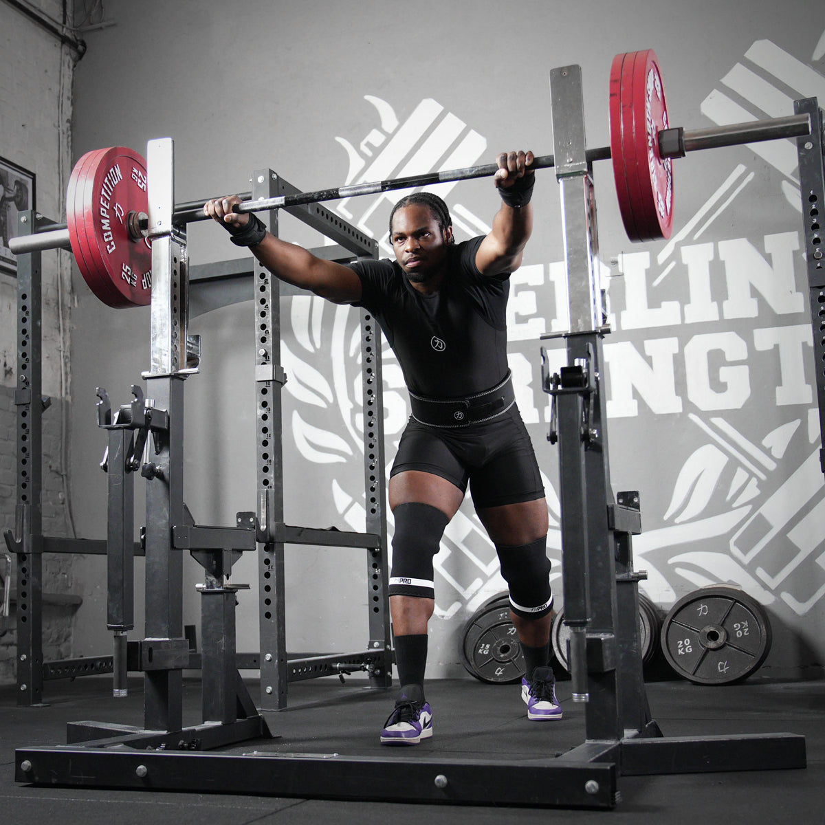 7mm Inferno PRO Knee Sleeves - Extra Stiff Neoprene - Black - IPF APPROVED - ONLY SIZE 2XS, 4XL & 5XL