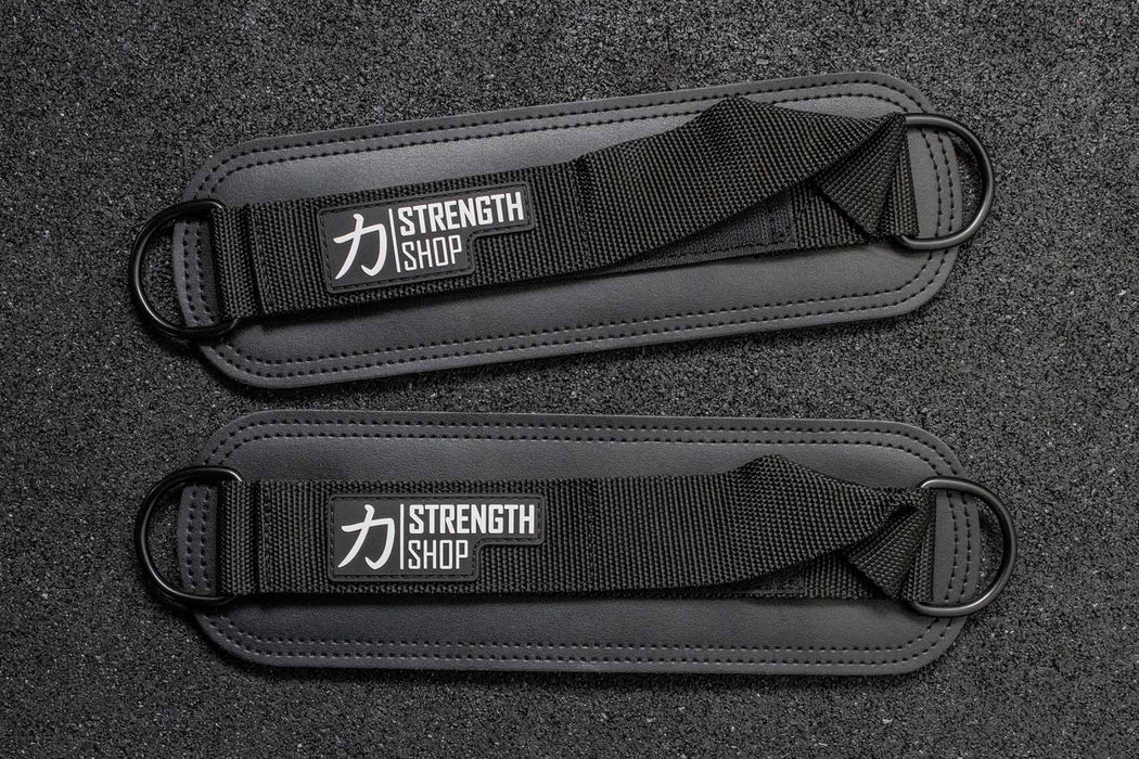 Padded Ankle Cuffs for Cable Kickbacks, Glute & Leg Training (Pair)