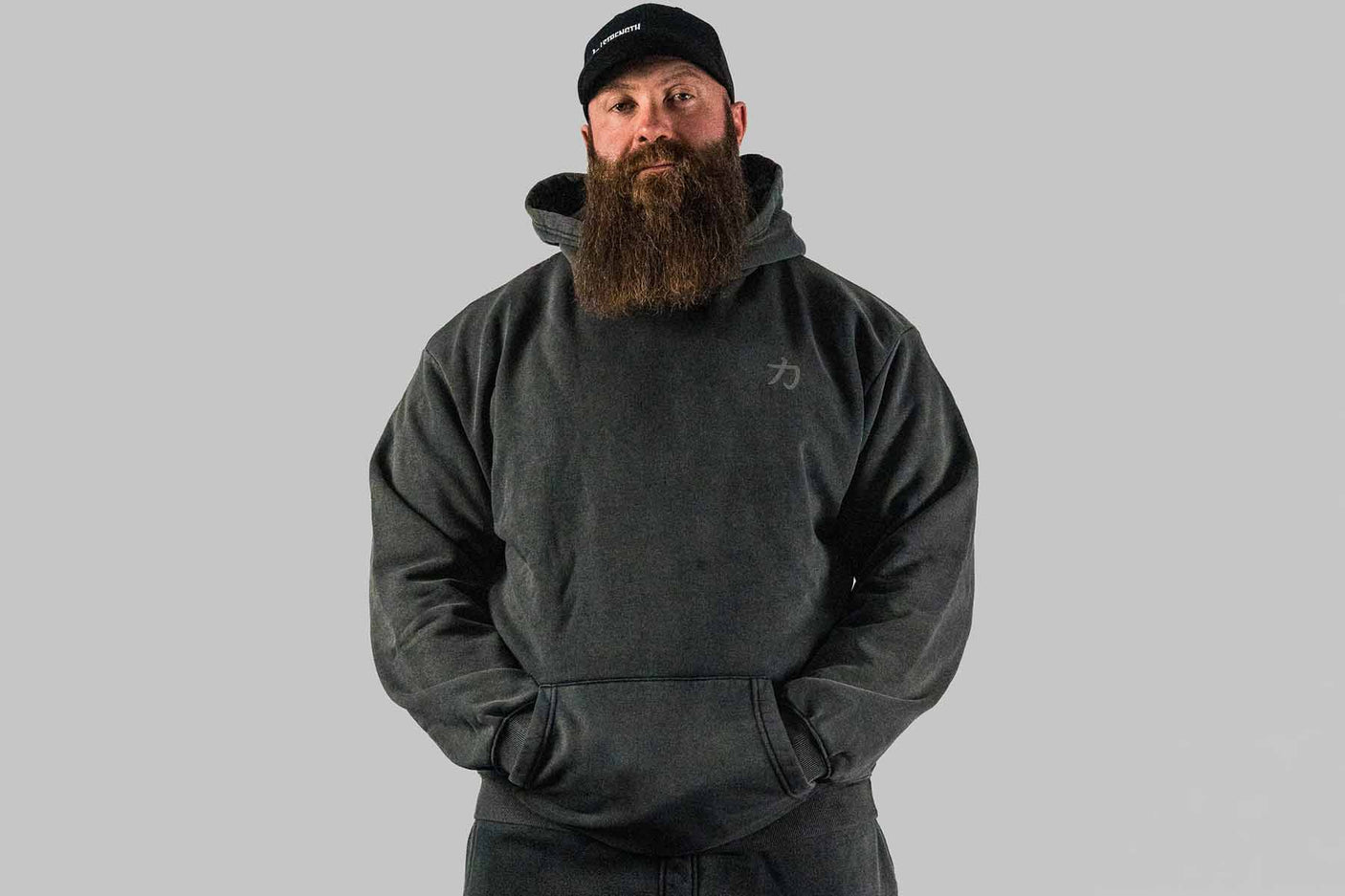 Home of Strength - Hoodie, Stone-Washed Grey