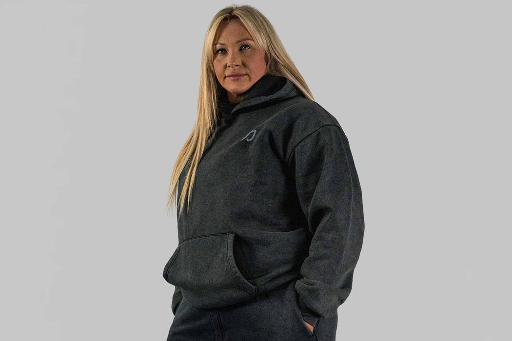 Home of Strength - Hoodie, Stone-Washed Grey