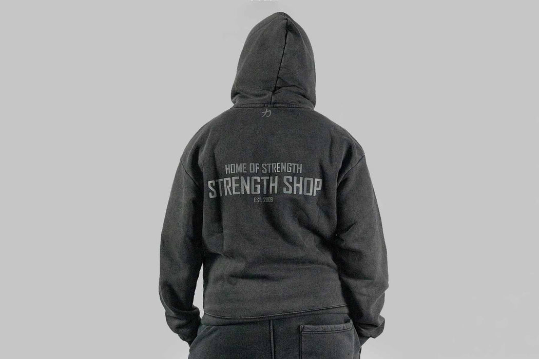 Home of Strength - Hoodie, Stone-Washed Grey