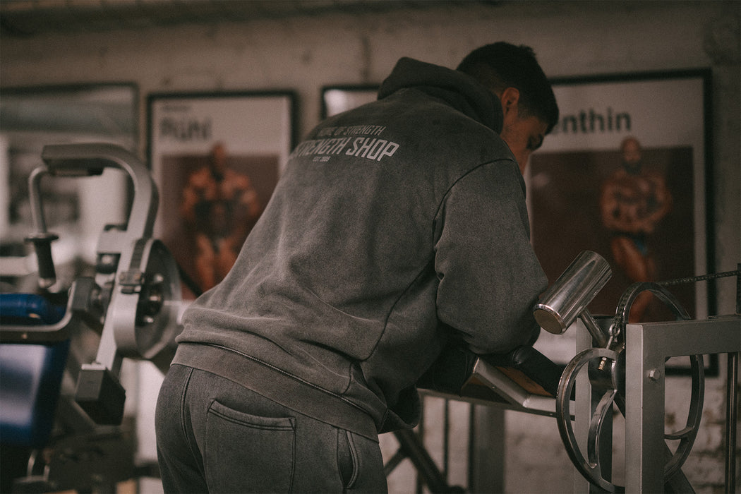 Home of Strength - Hoodie, Stone-Washed Grey
