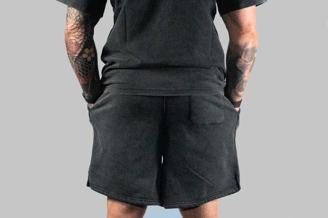 Home of Strength - Shorts, Stone-Washed Grey