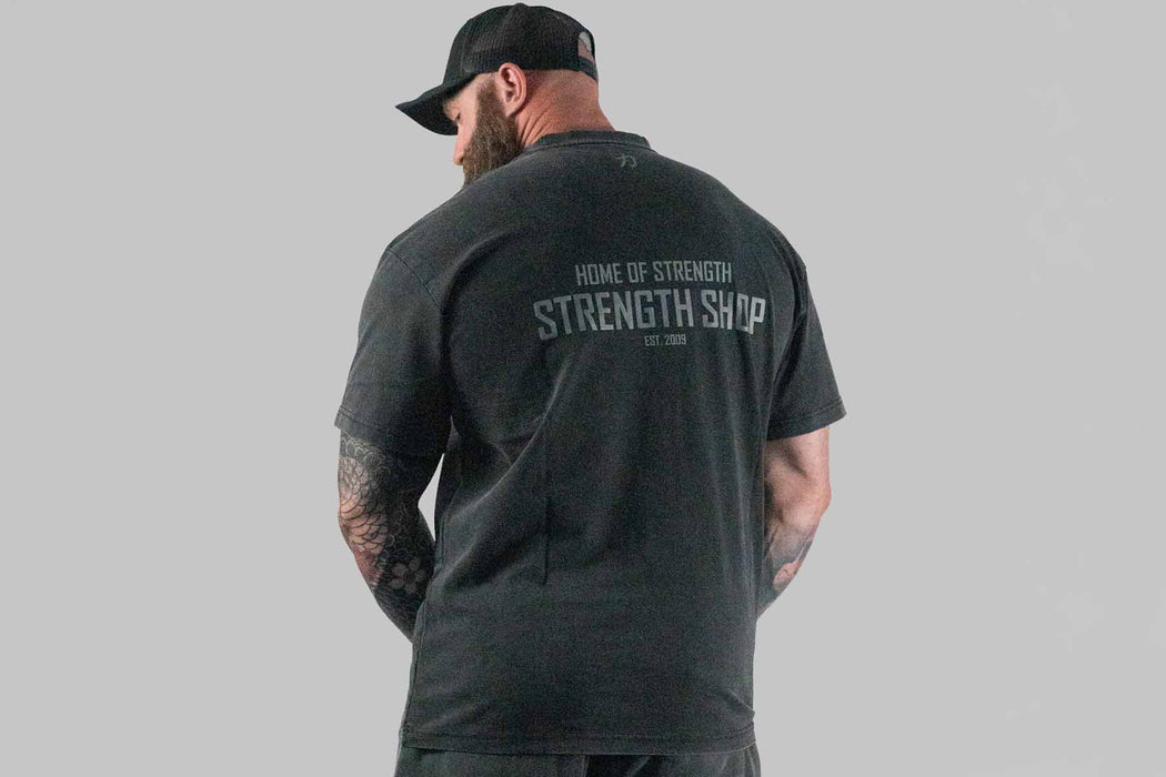 Home of Strength - T-Shirt, Stone-Washed Grey