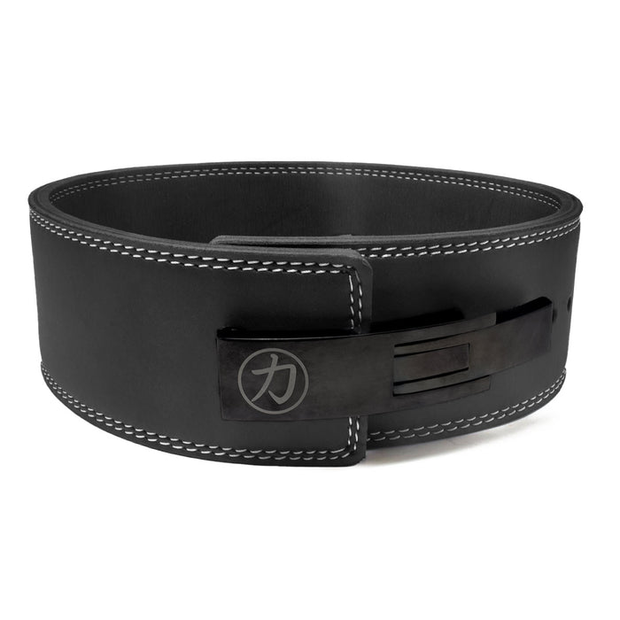 10mm Lever Belt - Embossed Logo Black - IPF Approved