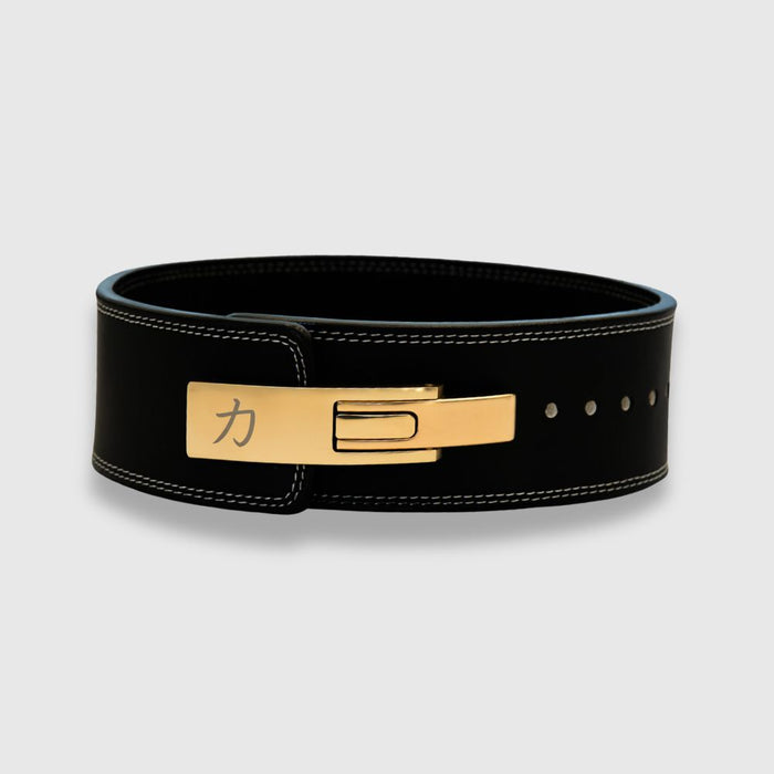10mm Lever Belt - Embossed Logo Black - IPF Approved
