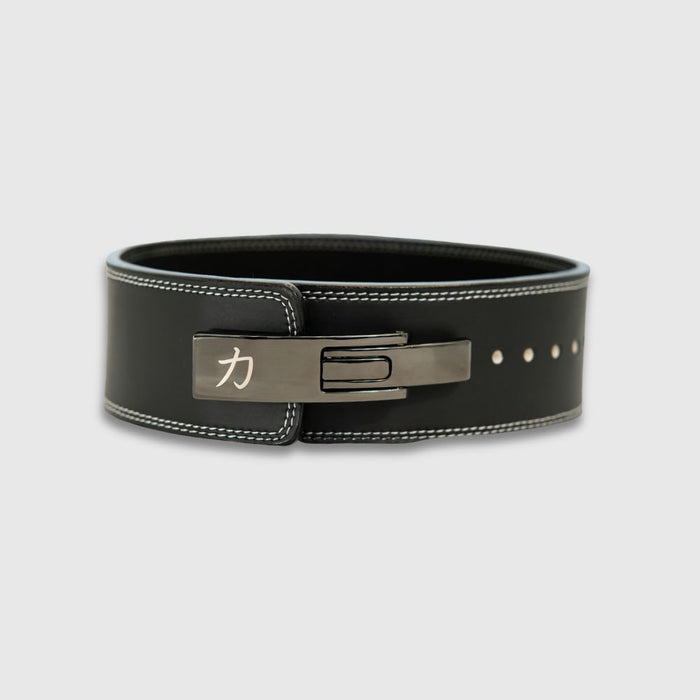 10mm Lever Belt - Embossed Logo Black - IPF Approved