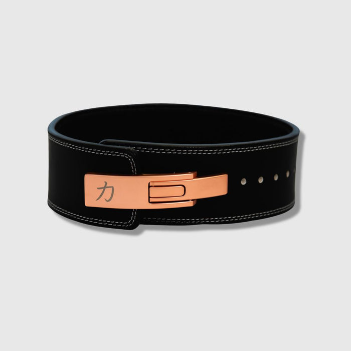 10mm Lever Belt - Embossed Logo Black - IPF Approved