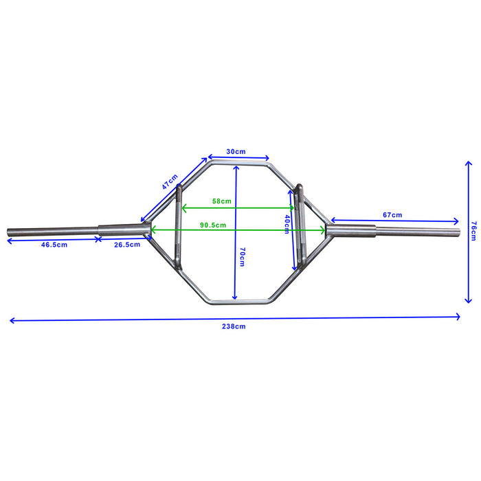 Heavy Duty Olympic Hex/Trap Bar - 2.4m
