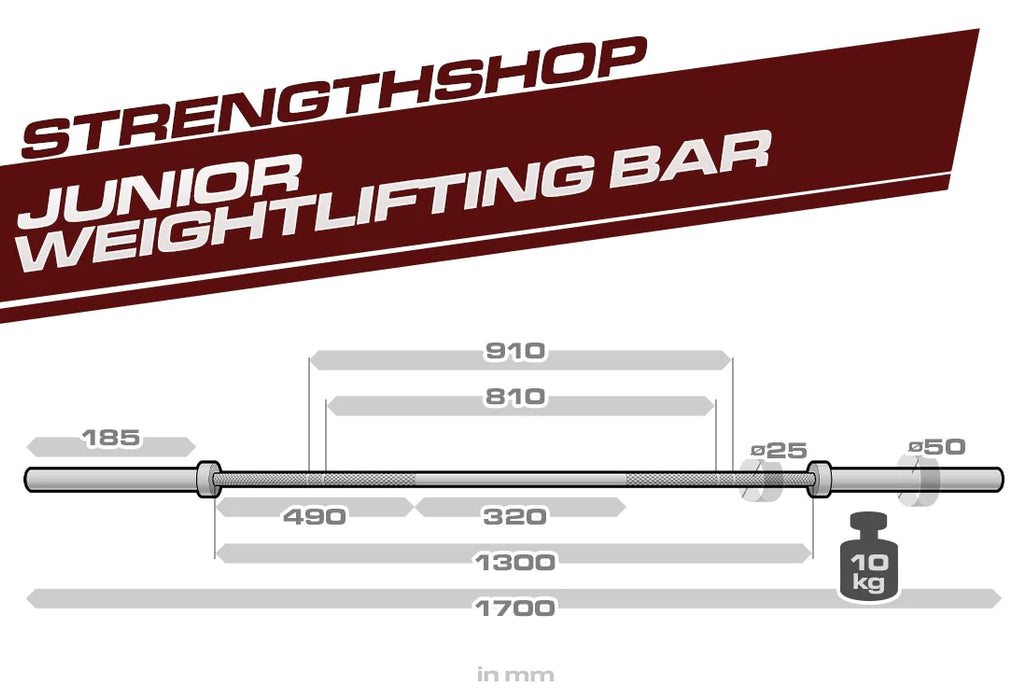 10kg Junior Weightlifting Bar Strength Shop