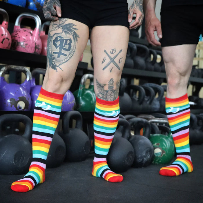 Rainbow Deadlift/Weightlifting Socks