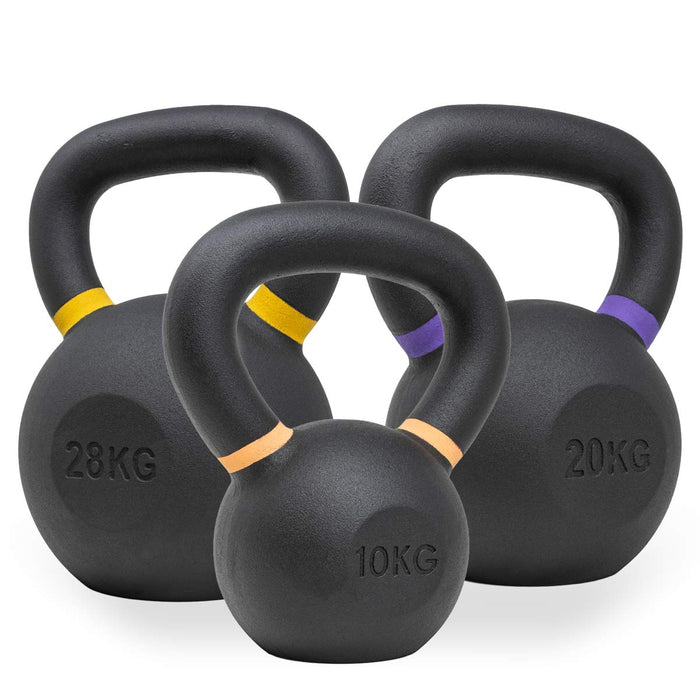 Black Powder Coated Kettlebells 4kg - 64kg