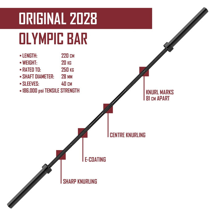 Original 2028 Olympic Bar - Black E-Coat