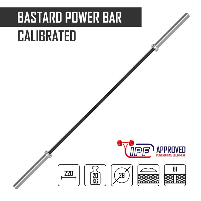 Calibrated Bastard Power Bar - Black E-Coat - IPF Approved