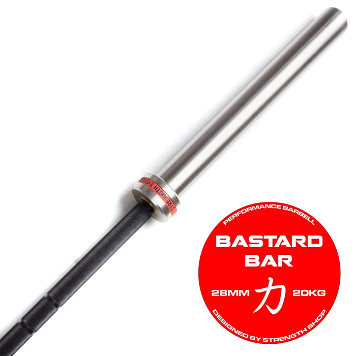 Bastard Bar - with centre knurling and black chrome shaft