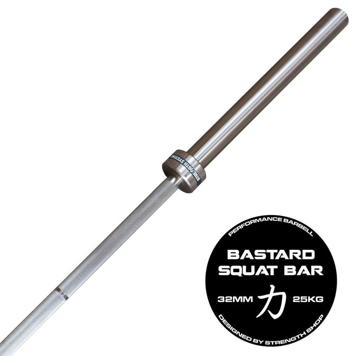 Strength Shop Bastard Squat Bar, 32mm/25kg – Fully Knurled