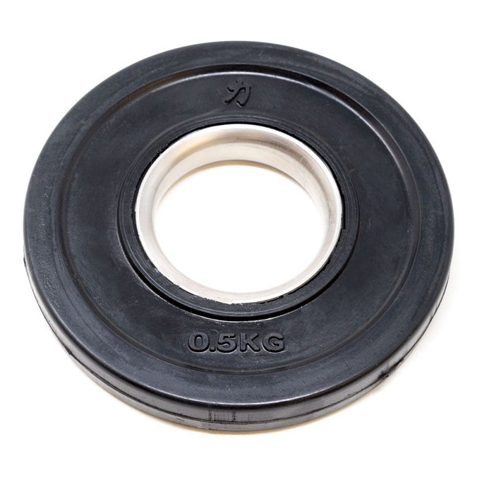 Rubber Coated Plates - Black 0.5kg -5kg