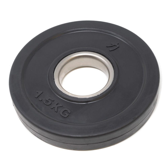 Rubber Coated Plates - Black 0.5kg -5kg