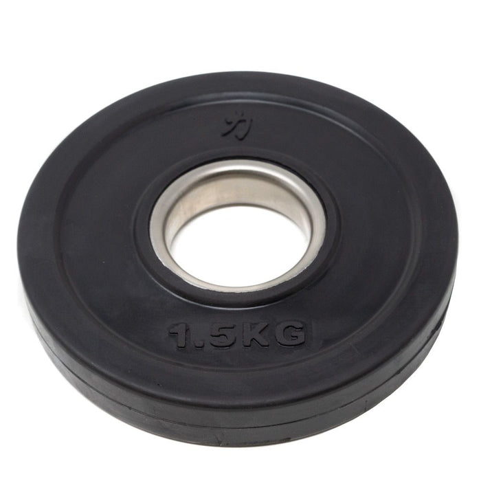 Rubber Coated Plates - Black 0.5kg -5kg