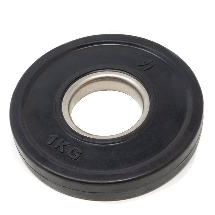 Rubber Coated Plates - Black 0.5kg -5kg