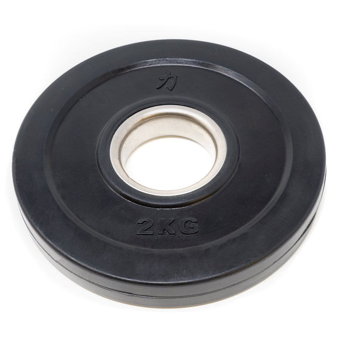 Rubber Coated Plates - Black 0.5kg -5kg