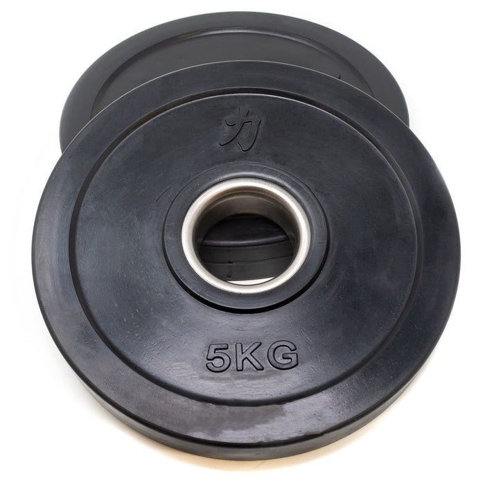 Rubber Coated Plates - Black 0.5kg -5kg