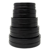 Rubber Coated Plates - Black 0.5kg -5kg