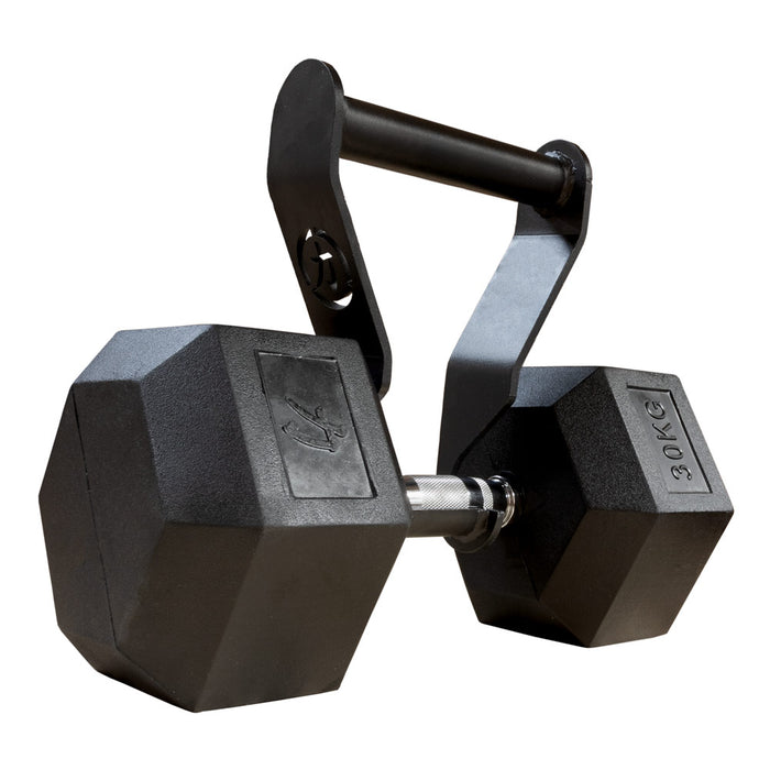 Pair of X-3 or TITAN Series Dumbbell Weight Bar Holders - Rated 225 LB Each  - J-Hook Style Mounting