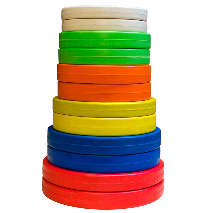 Rubber Coated Plates - Coloured 0.5kg -2.5kg