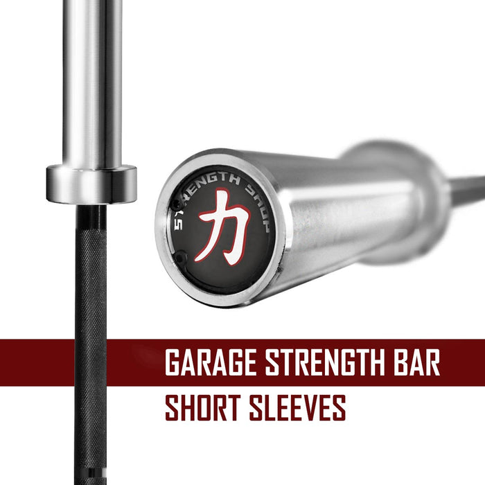 Garage Strength Bar - Black E-Coat Shaft with Chrome Sleeves