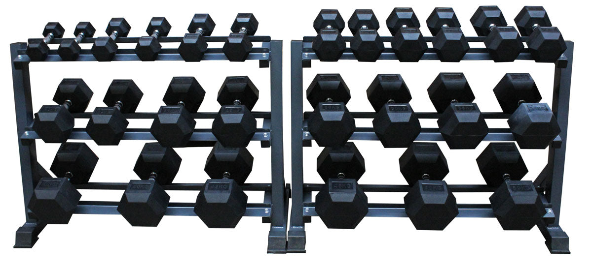 Hex Dumbbells 1kg - 75kg