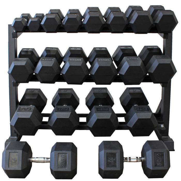 Hex Dumbbells 1kg - 75kg