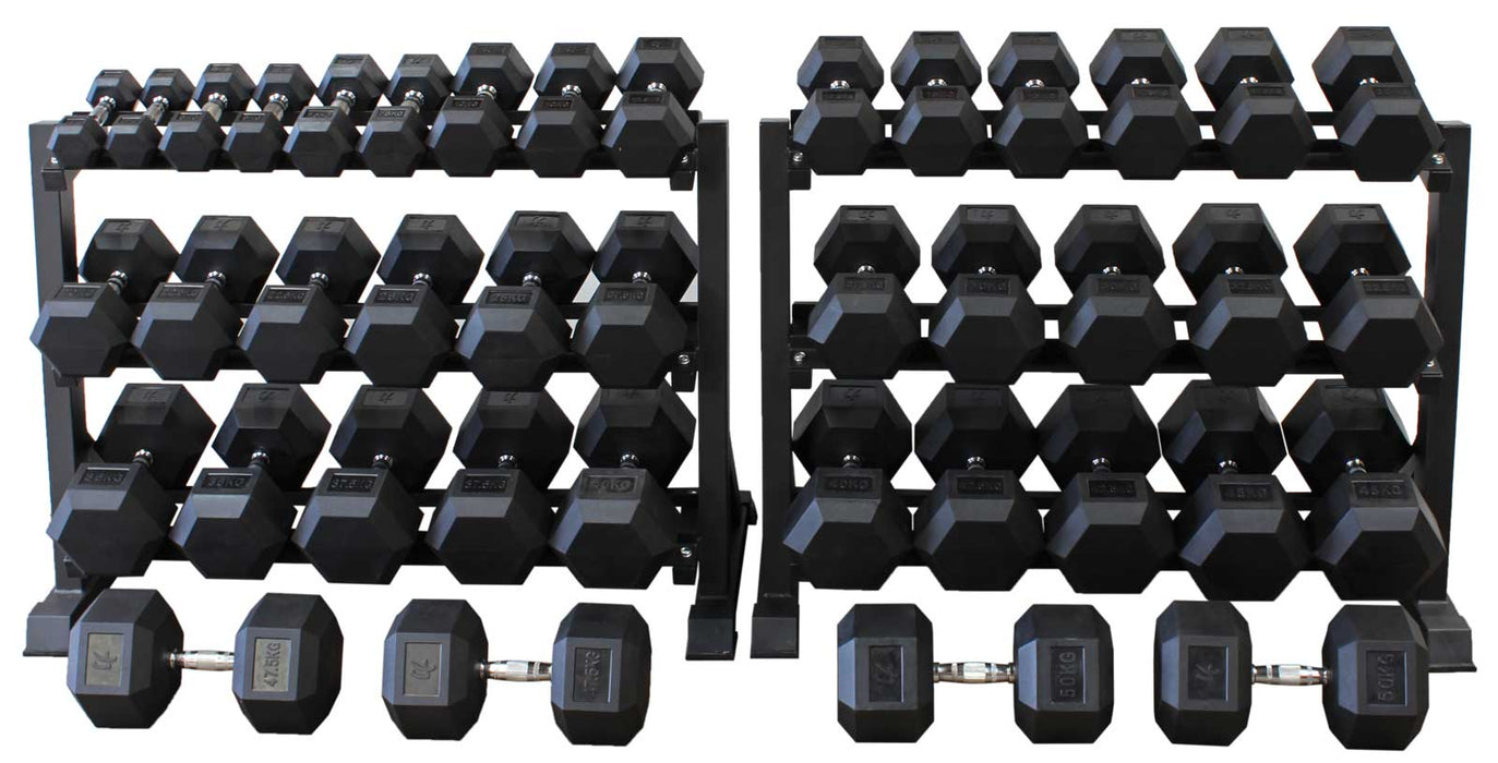 Hex Dumbbells 1kg - 75kg